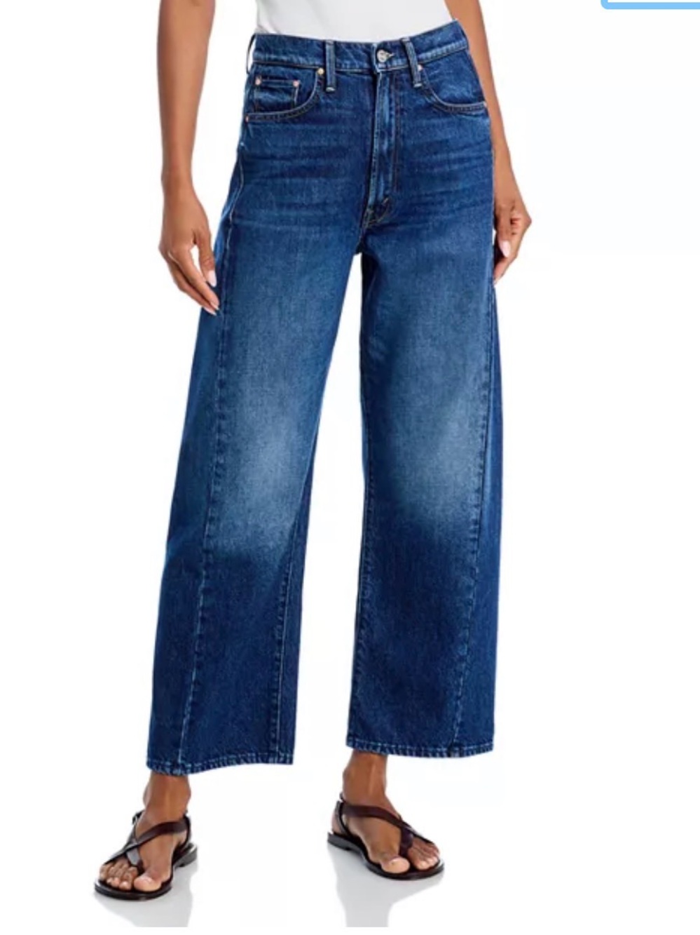 MOTHER Half Pipe Barrel Jeans in medium/ dark Blue